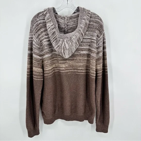 Goodfellow Ribbed Hem Hooded Pullover Sweater Brown Size L - Picture 5 of 7